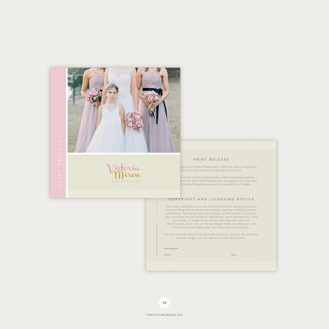 Photography Print Release Template The Flying Muse Photographer Print Release Template