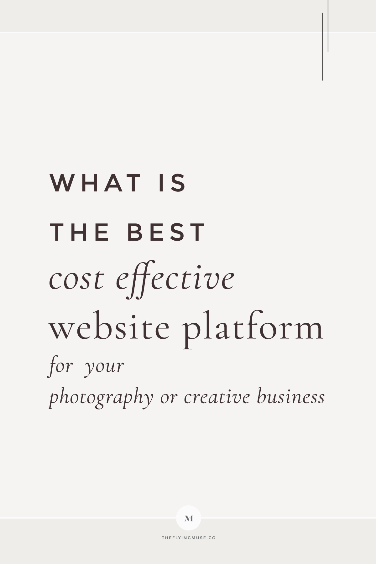 What is the Best cost effective website platform for your photography or creative business