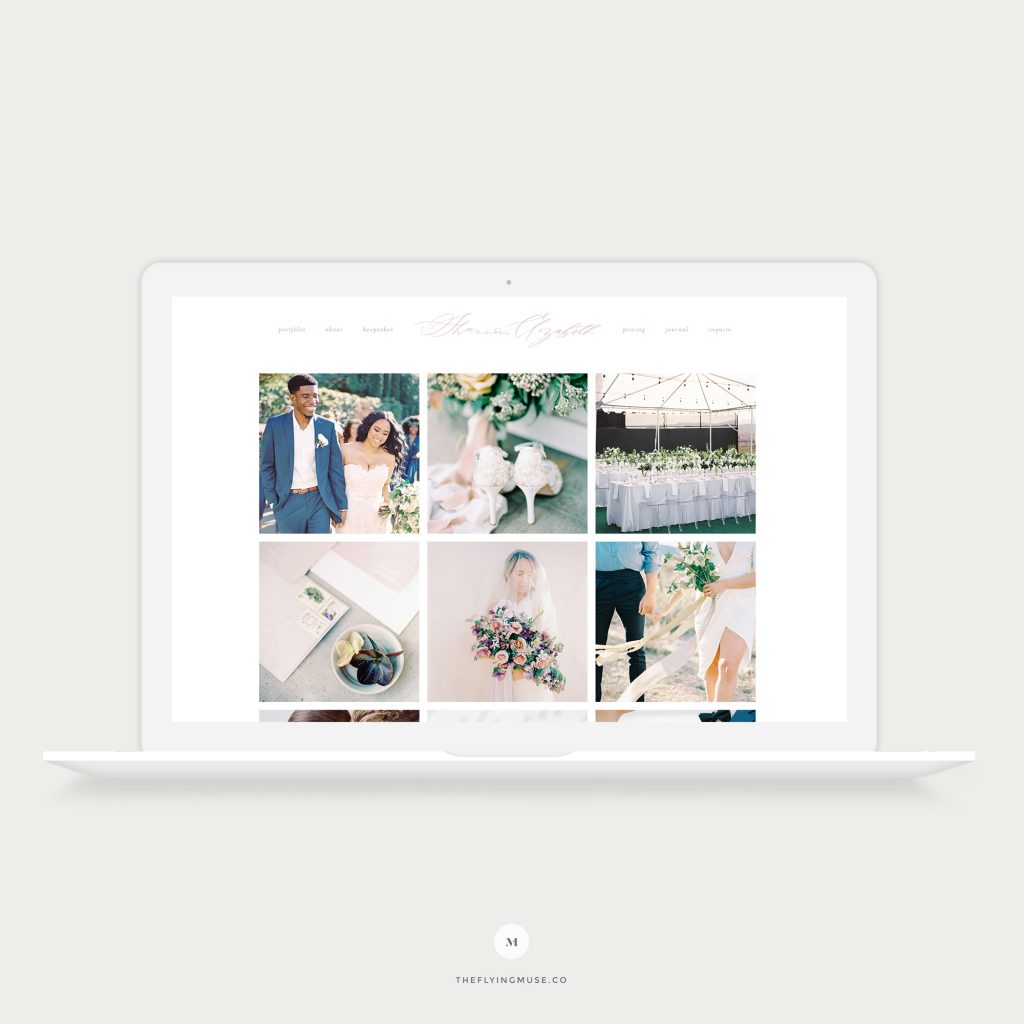 Wedding Photography ProPhoto Website Design for Shannon Elizabeth Photography by the Flying Muse