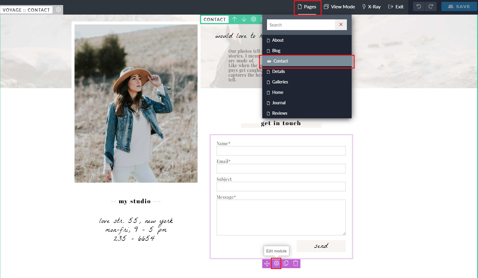 Voyage ProPhoto Lead Capture form customization ProPhoto Lead Capture Form Customization from the Voyage ProPhoto 7 template design