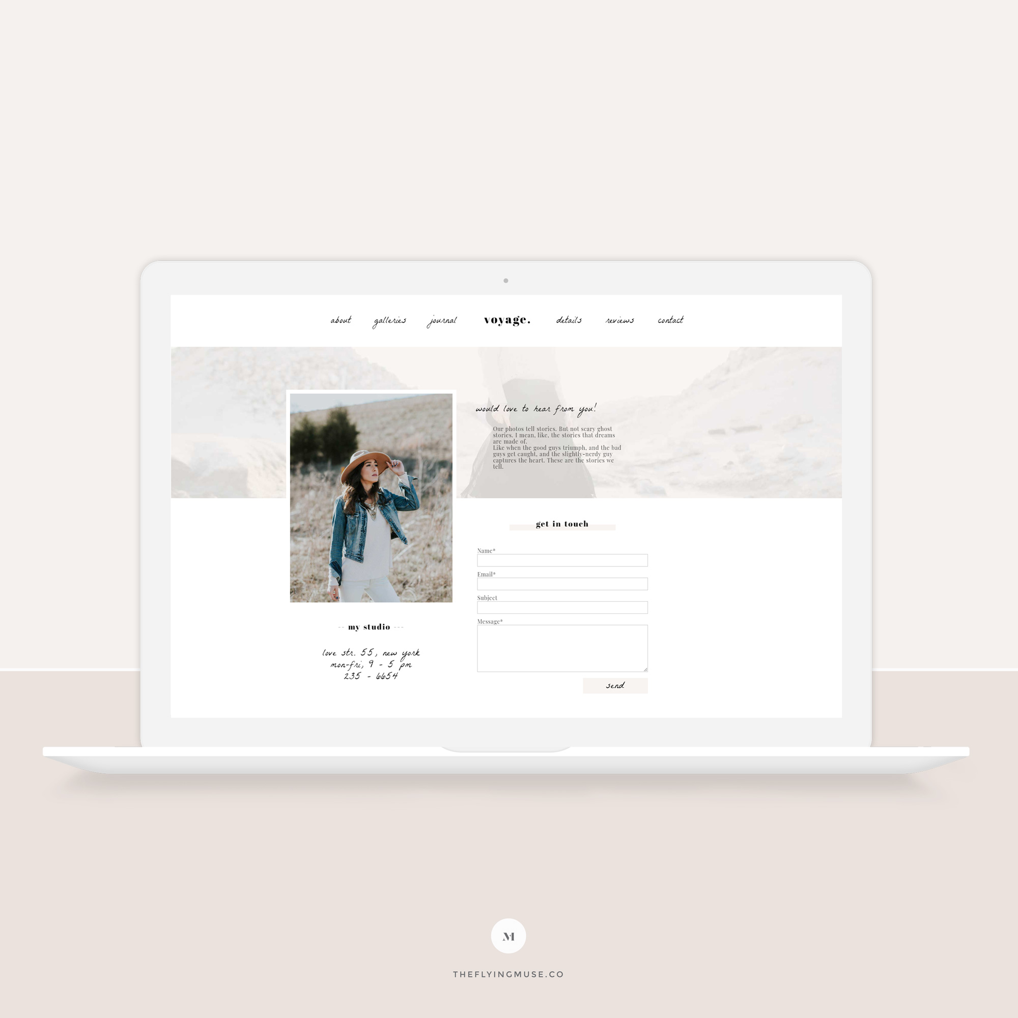 A lead capture form from the Voyage ProPhoto 7 template design
