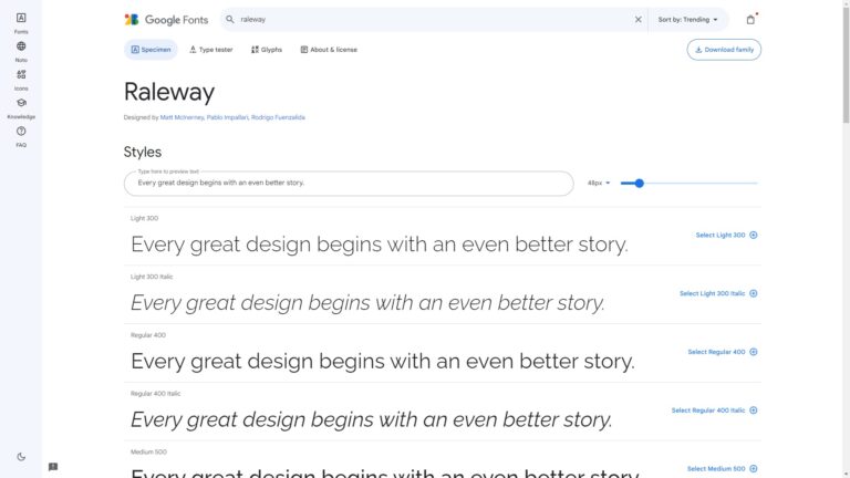 A Curated List Of The 50 Best Free Google Fonts For 2024 The Flying Muse   Raleway Google Font From The Best Free Google Fonts Collection 768x432 